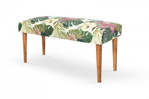 Лавка MAKARENA Зелений/Горіх Halmar 80/30/40 см